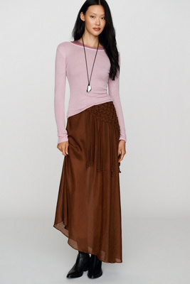 MON RENN Illume Midi Skirt by Anthropologie