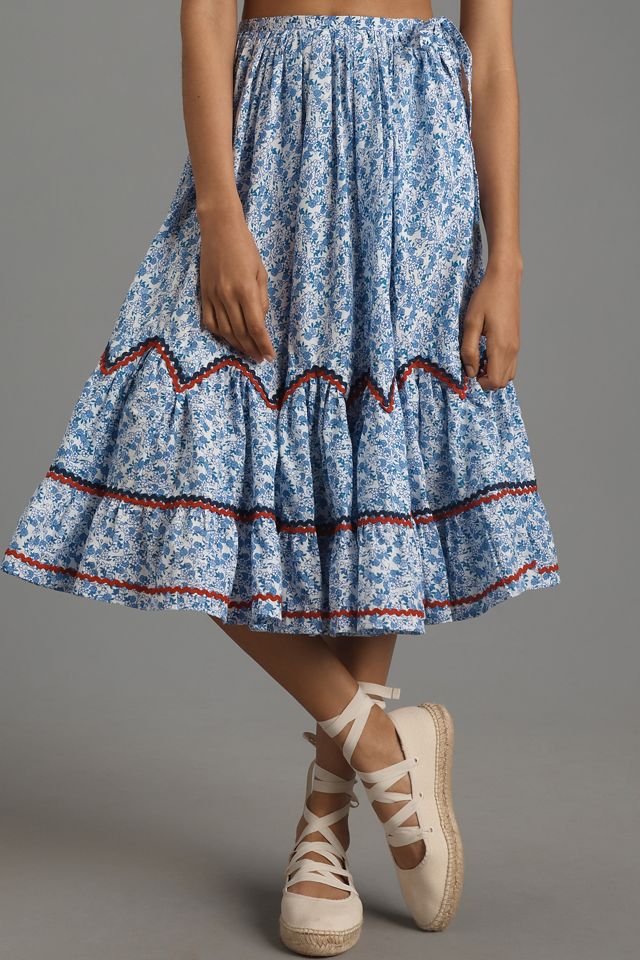 Amiko Midi Skirt in Noir