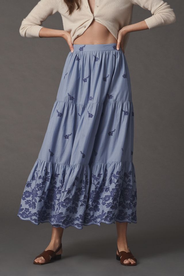 Mille Paola Ruffle Maxi Skirt #1