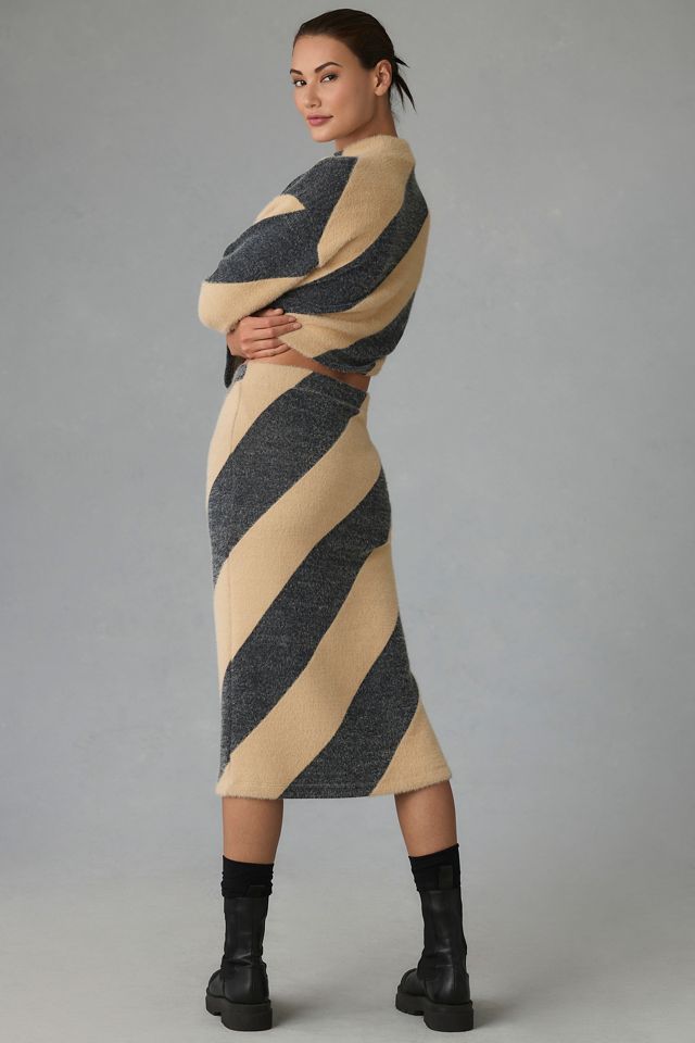 By Anthropologie Slim Midi Sweater Skirt #2