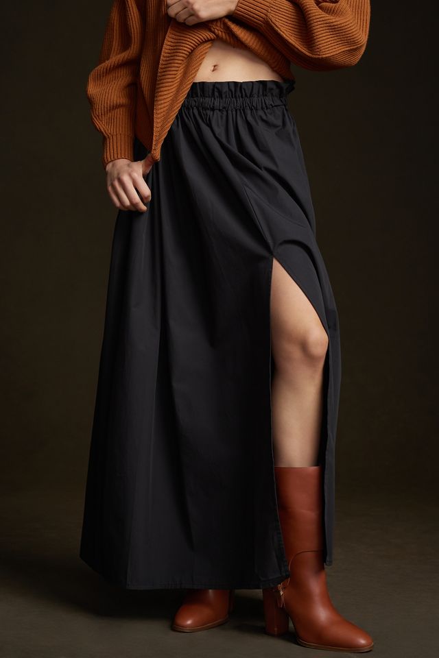 By Anthropologie Poplin Maxi Skirt #2