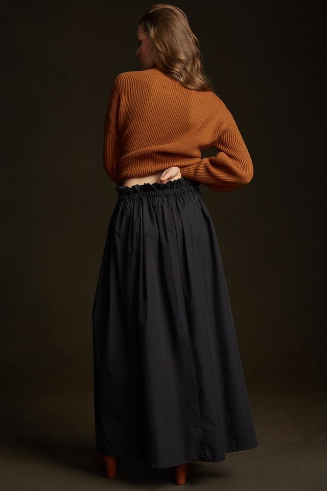 By Anthropologie Poplin Maxi Skirt #3