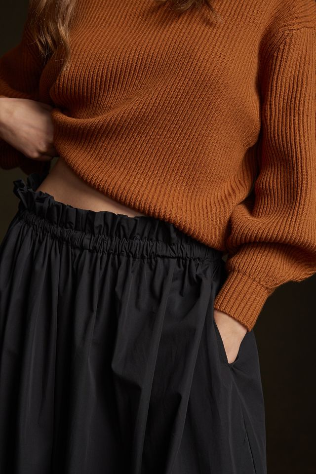 By Anthropologie Poplin Maxi Skirt #4