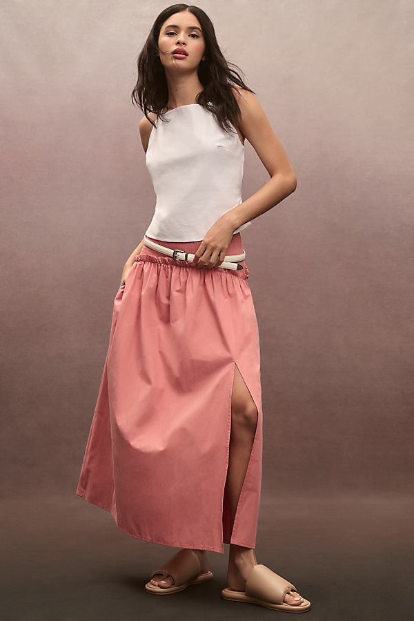By Anthropologie Smocked Maxi Skirt