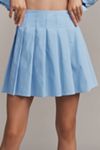 Maeve Stripe Pleated Mini Skirt