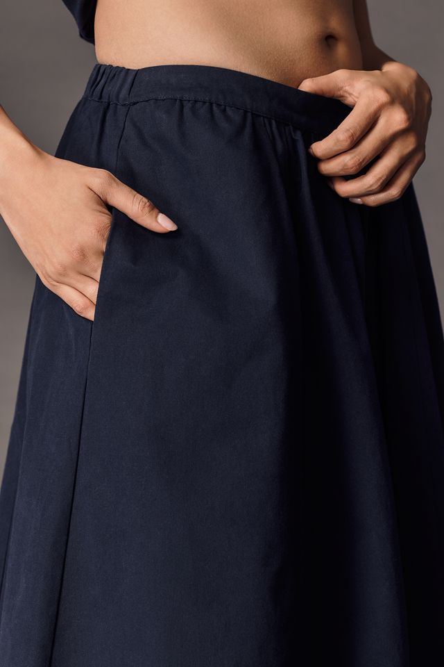 The Jacie Poplin Midi Skirt by Maeve #3