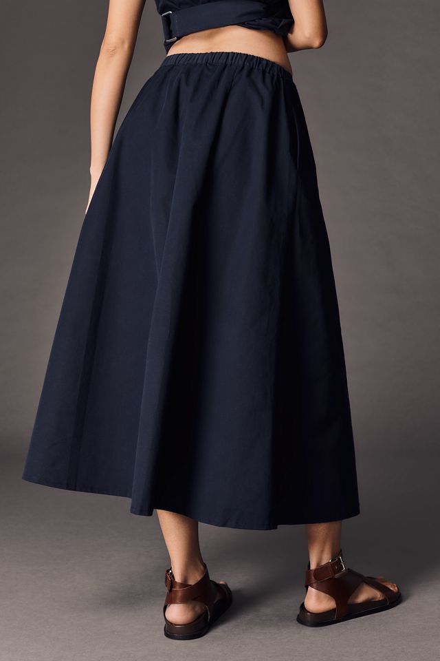 The Jacie Poplin Midi Skirt by Maeve #4