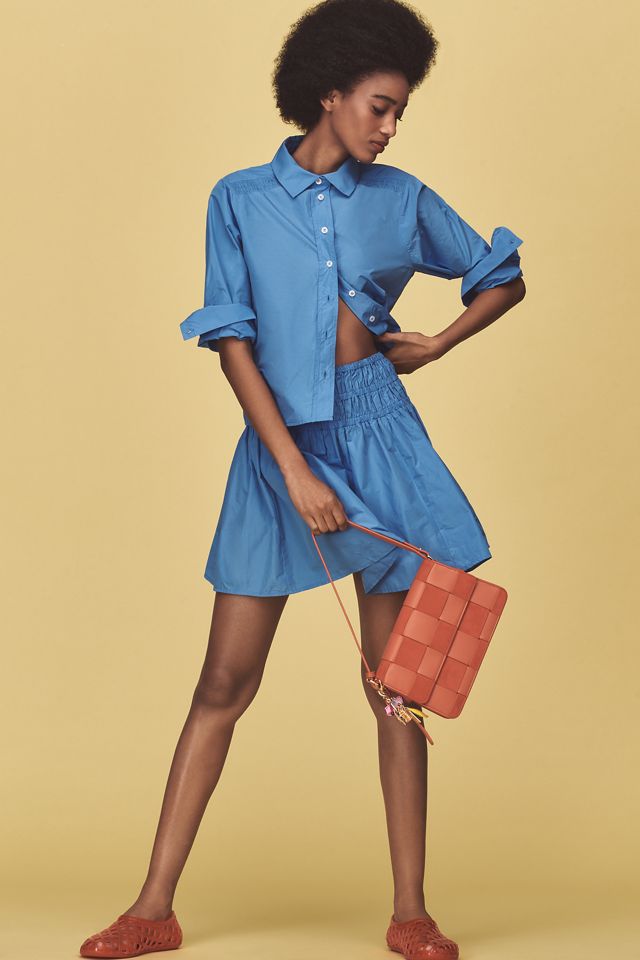 By Anthropologie Smocked Drop-Waist Mini Skirt #2