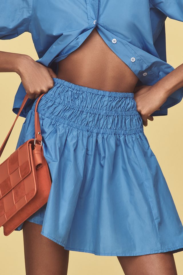By Anthropologie Smocked Drop-Waist Mini Skirt #3