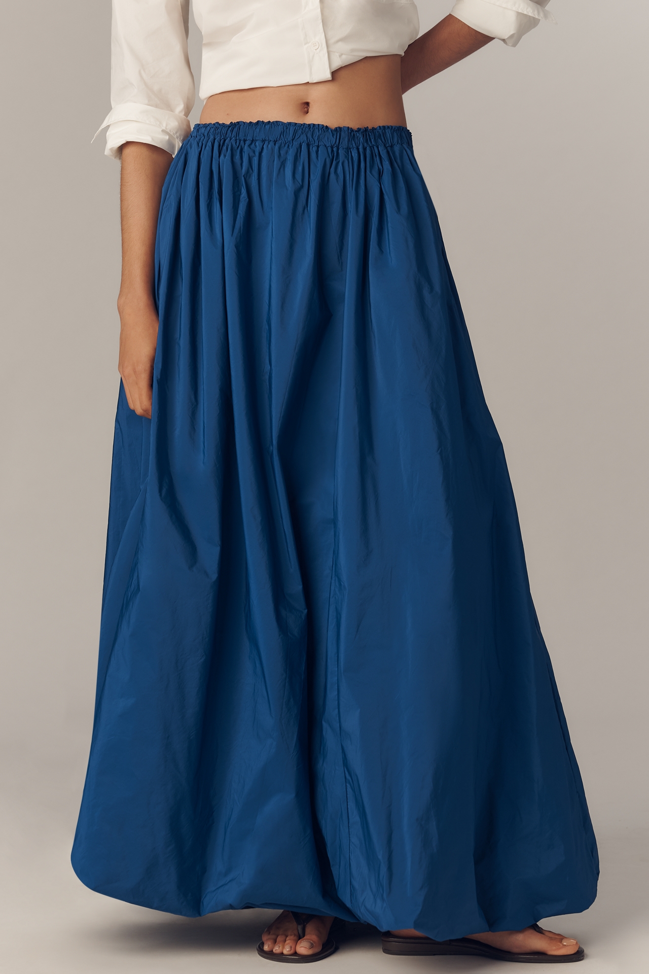 Maeve Bubble-Hem Maxi Skirt