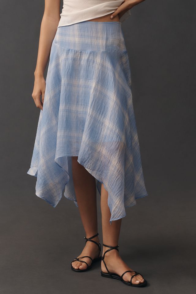 By Anthropologie Plaid Hanky-Hem Skirt #1