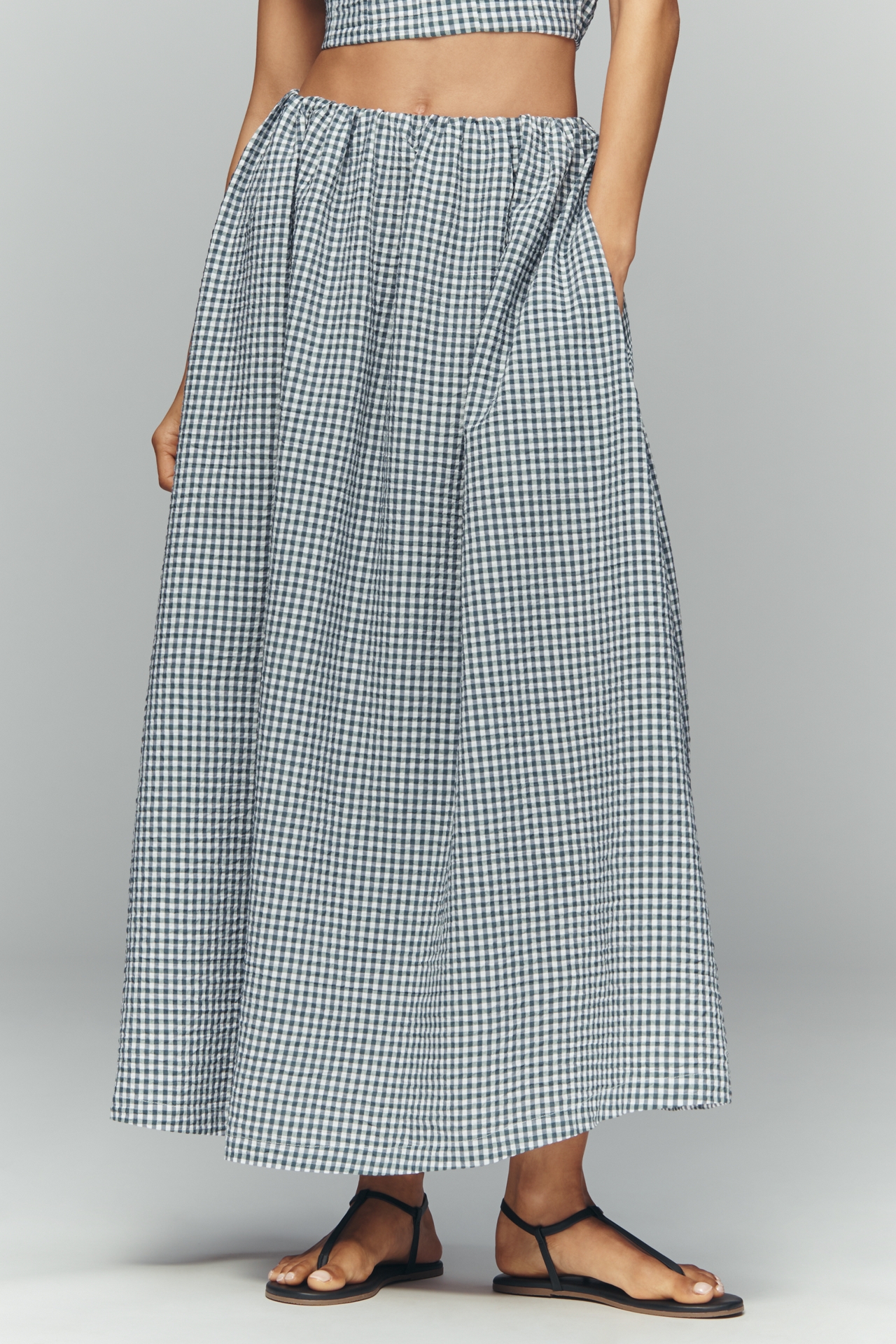 Maeve Gingham Midi Skirt