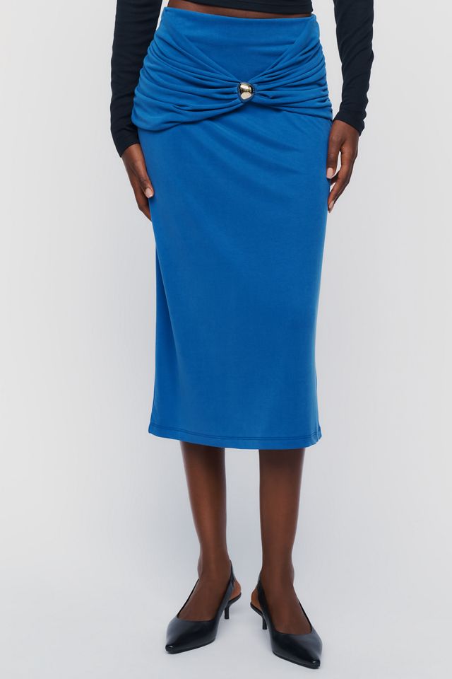 By Anthropologie Draped Midi Skirt #1