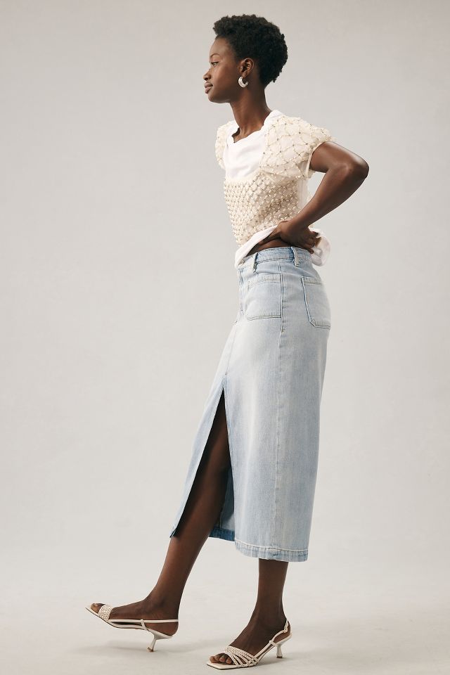 Denim shop skirt bardot