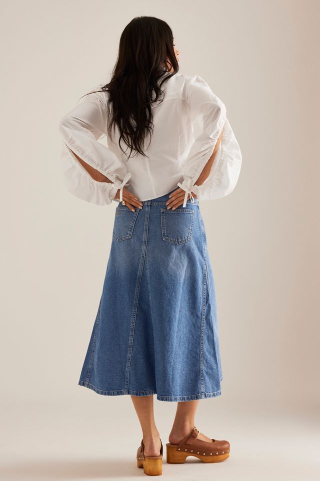 Nobody's Child Callie Denim Midi Skirt #1