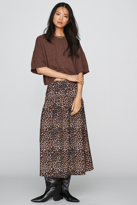 Exquise The Tobie Drop-waist Skirt By  In Brown