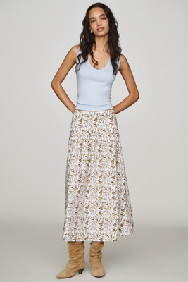 Exquise The Tobie Drop-waist Skirt By  In Blue