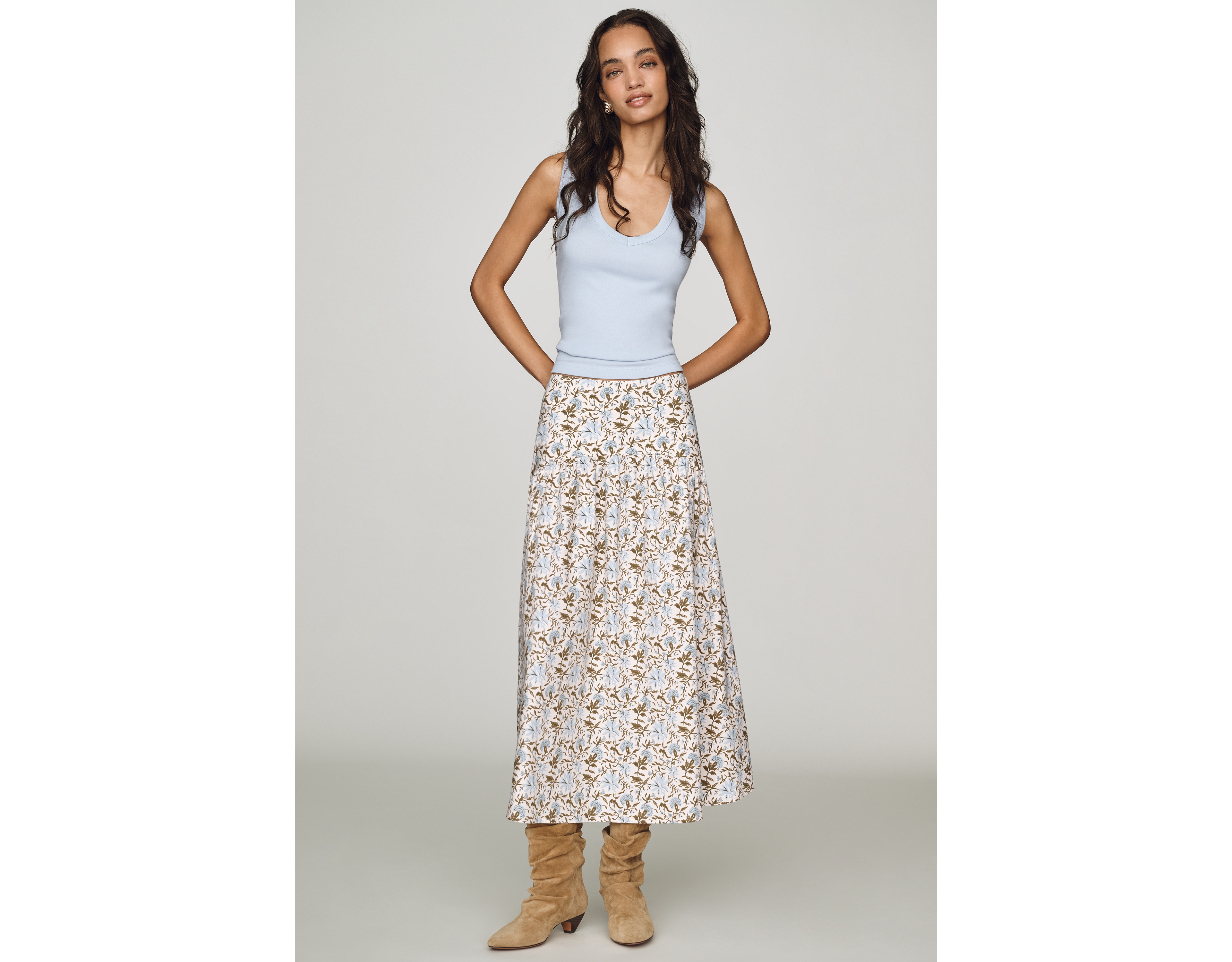 The Tobie Drop-Waist Skirt by Exquise