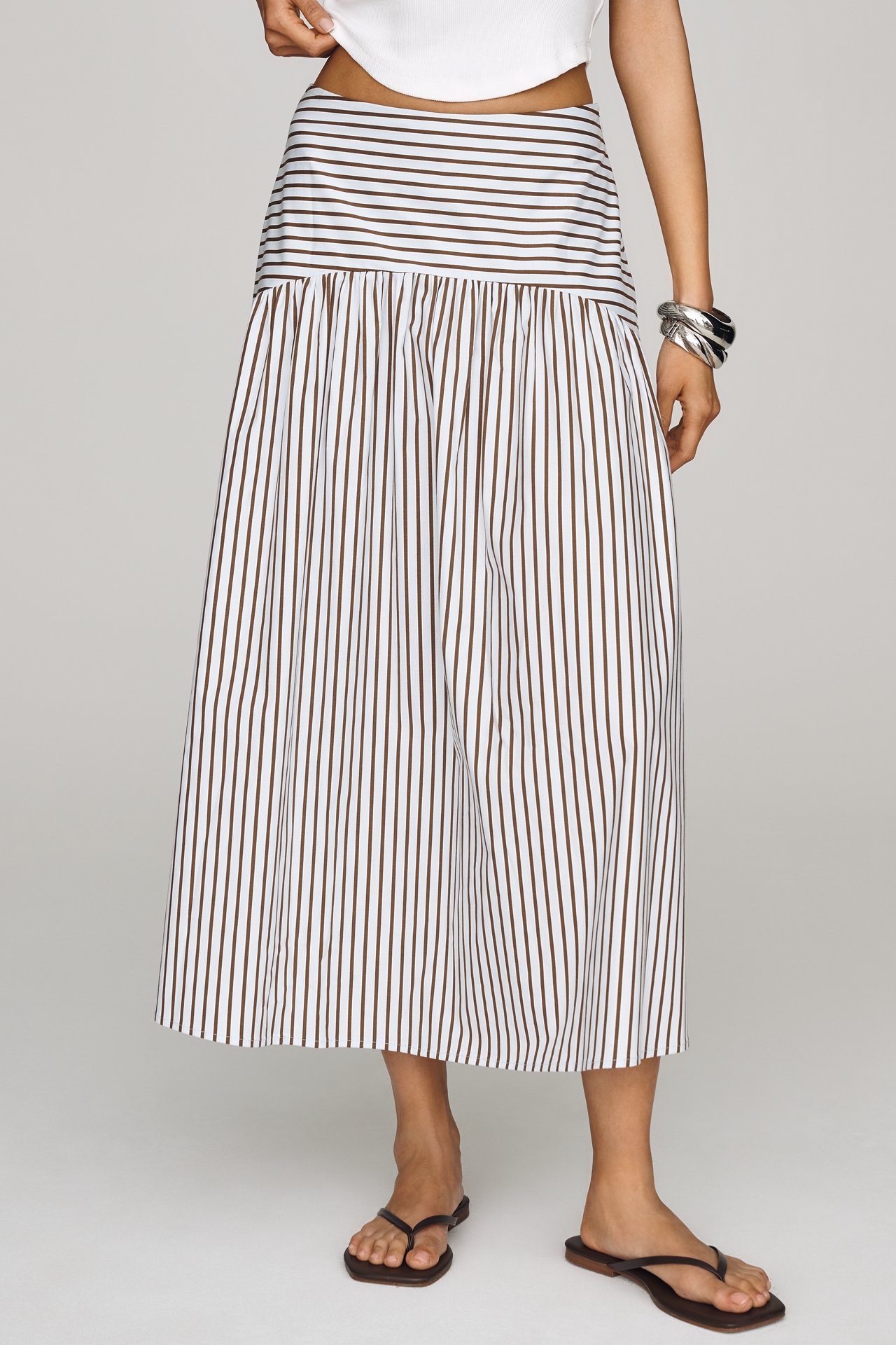The Tobie Drop-Waist Skirt by Exquise