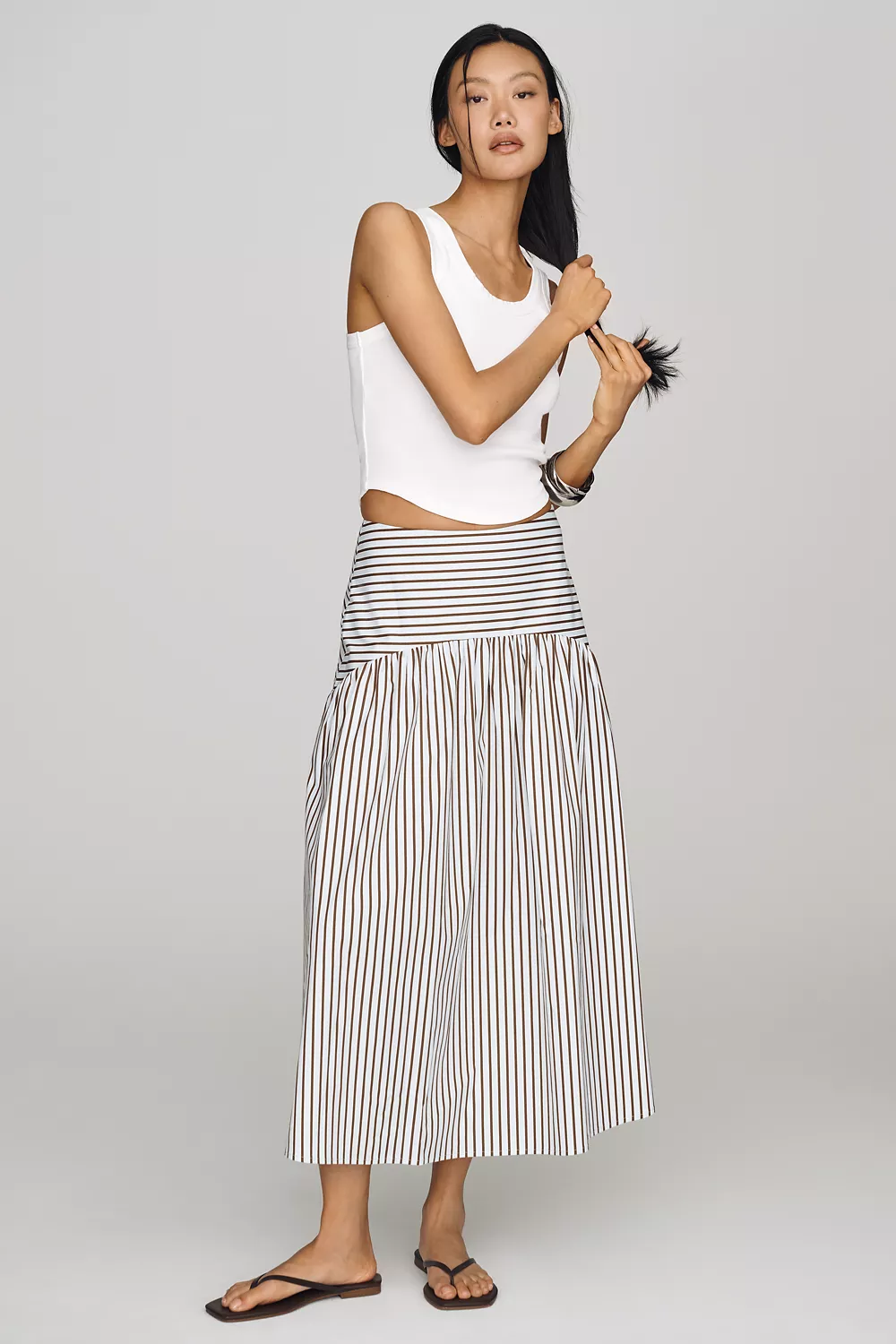 The Tobie Drop-Waist Skirt by Exquise