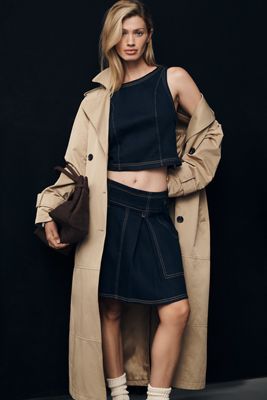 By Anthropologie Minigonna di Jeans con Cuciture