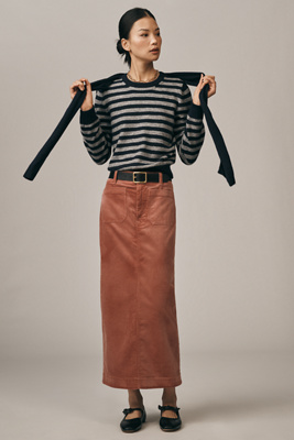 Maeve The Colette Corduroy Maxi Skirt By  In Brown