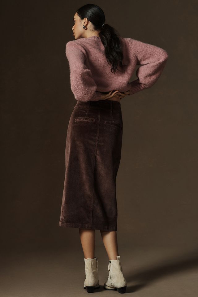 Pilcro Double Waist Corduroy Midi Skirt #2