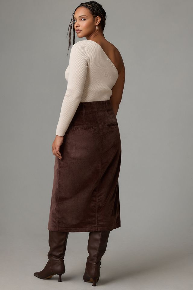 Pilcro Double Waist Corduroy Midi Skirt #6