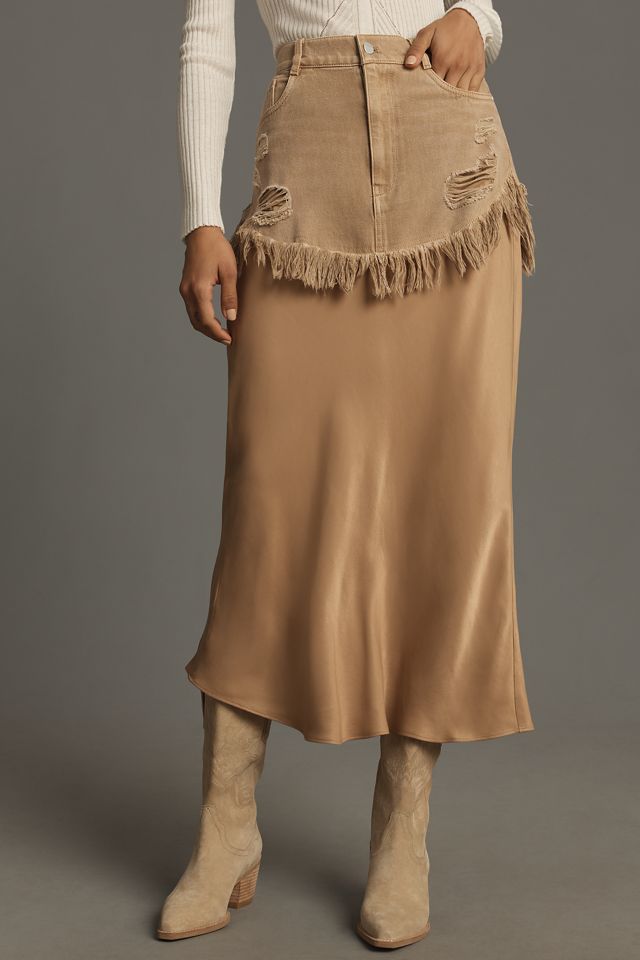 Pilcro Twofer Slip Midi Skirt #1
