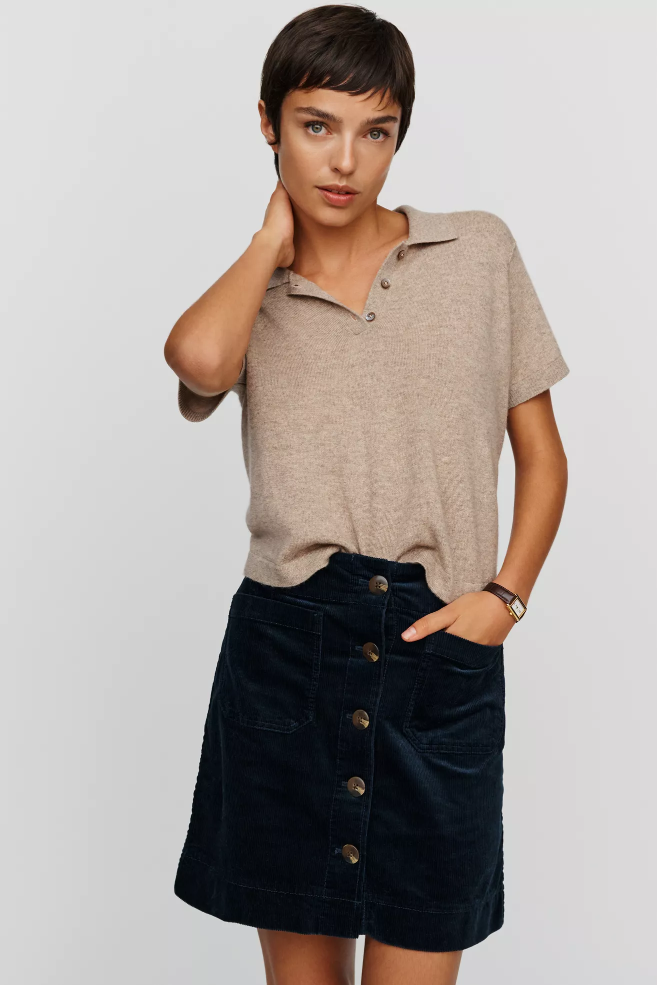 Maeve Colette Corduroy Mini Skirt