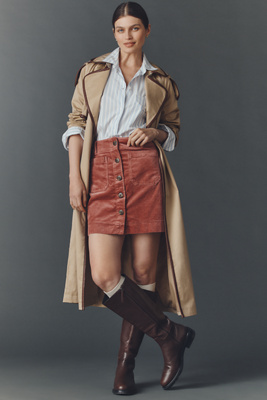 Maeve The Colette Corduroy Mini Skirt By  In Brown