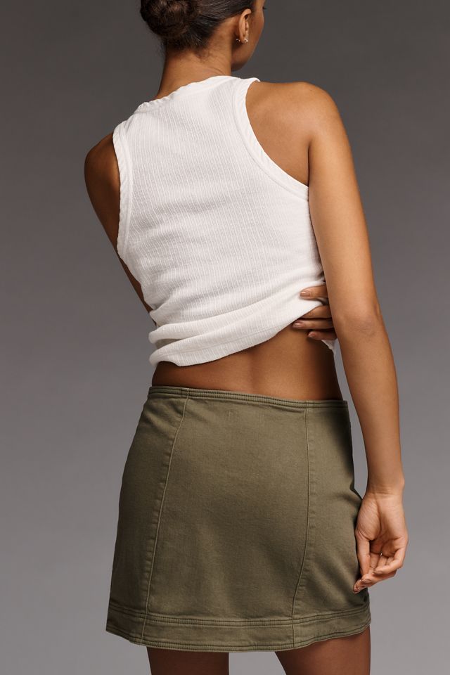 Pilcro Reworked Denim Mini Wrap Skirt | Anthropologie