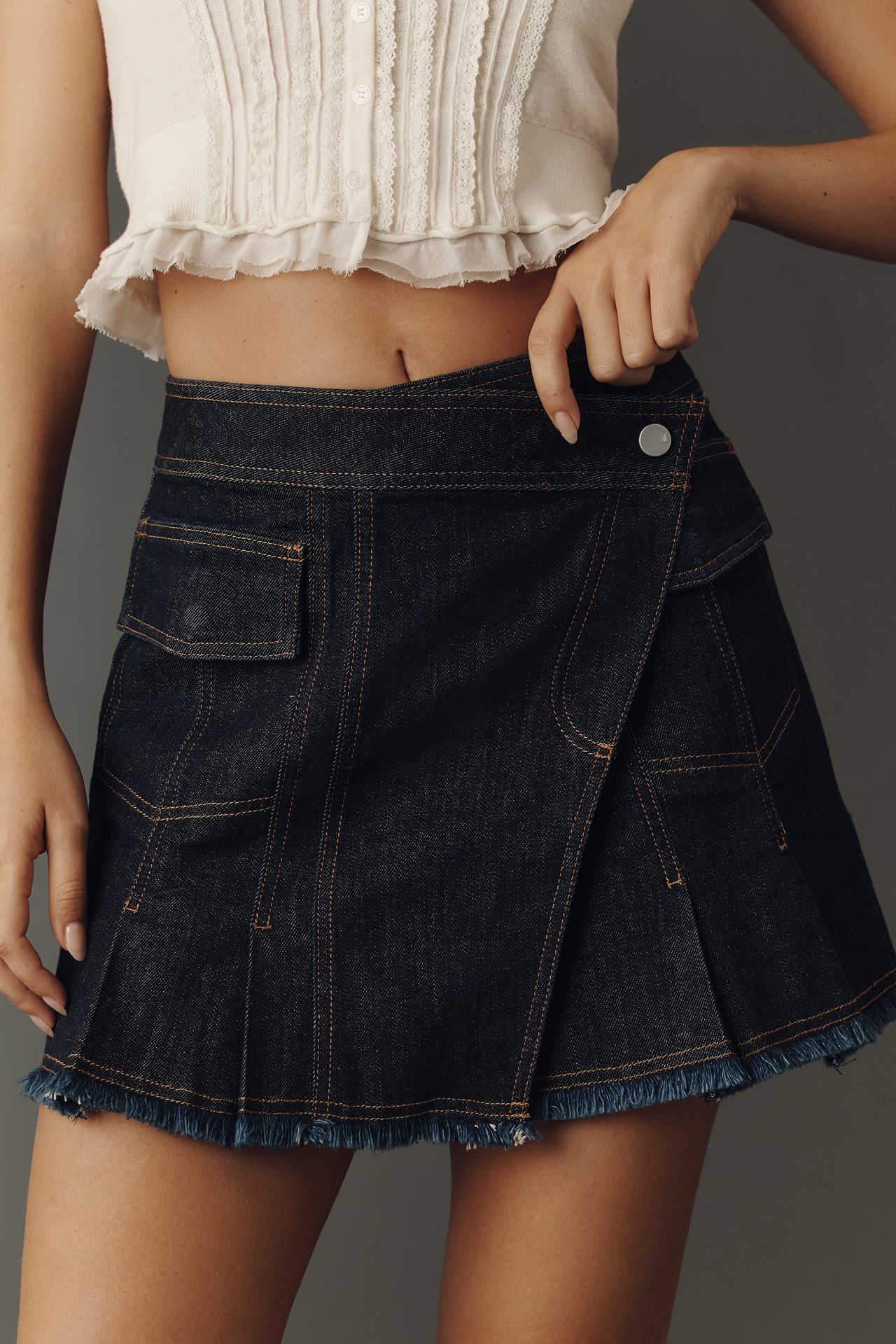 Pilcro Reworked Modern Mini Skirt