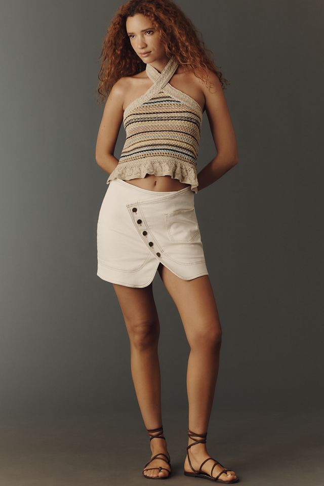 Pilcro Reworked Wrap Mini Skirt #2