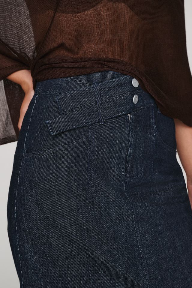 Pilcro Double Waist Denim Midi Skirt #2