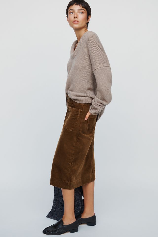 Maeve Colette Corduroy Midi Skirt #1
