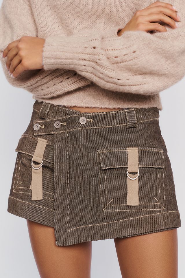 By Anthropologie Asymmetrical Utility Skort #1