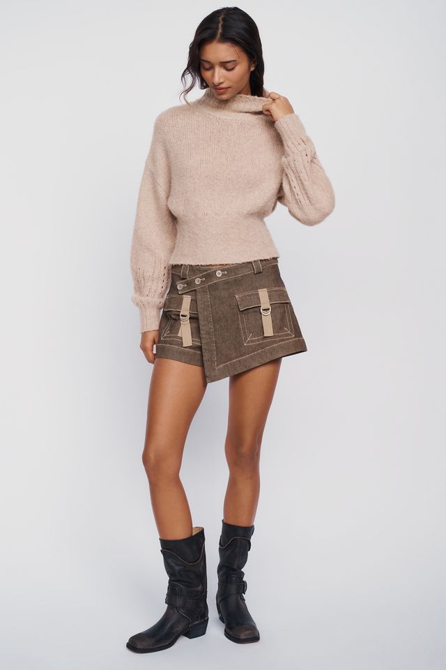 By Anthropologie Asymmetrical Utility Skort #3