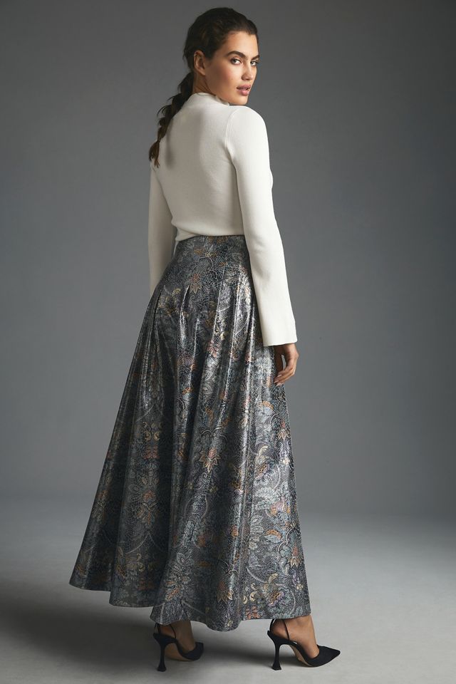 By Anthropologie Jacquard Ball Skirt #3