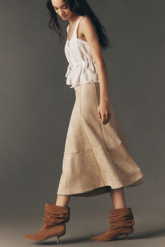 Elodie The Label Luke Vegan Suede Skirt #2