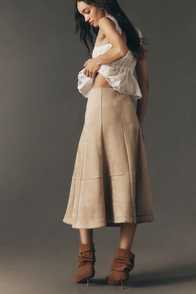 Elodie The Label Luke Vegan Suede Skirt #3