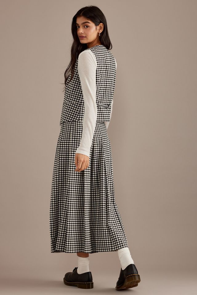 Jupe longue plissée à carreaux Kinga ALIGNE #3