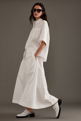 Aligne Natalie Cotton Maxi Skirt In White