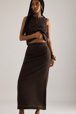 Jupe longue en lin Mia en taille: Uk 6 chez Anthropologie - ALIGNE - Modalova