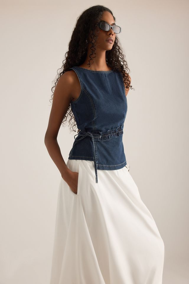 ALIGNE Jupe midi bulle en coton Nola #1