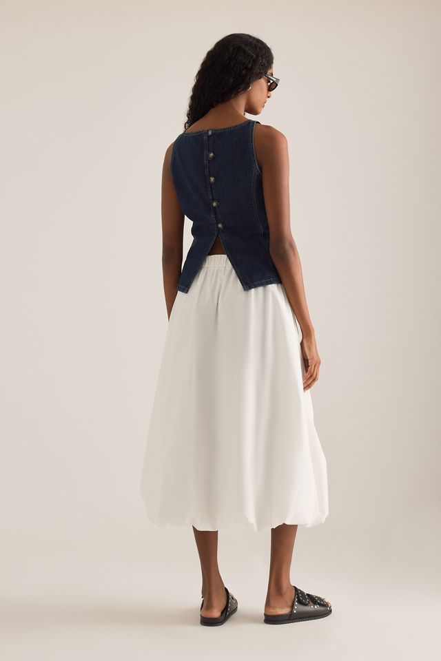 ALIGNE Jupe midi bulle en coton Nola #3