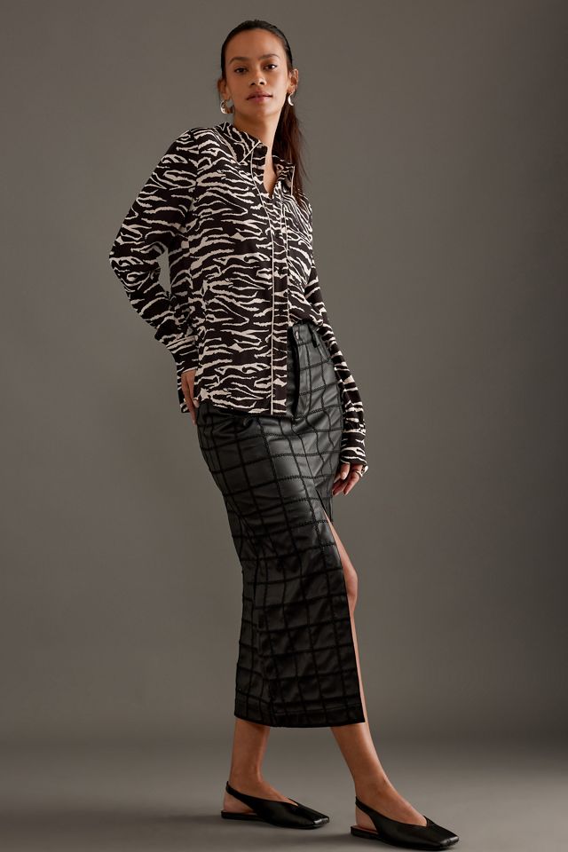 Baum und Pferdgarten Sascha Faux Leather Midi Skirt #4