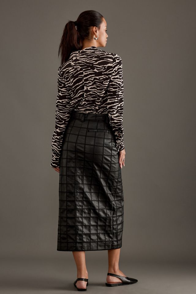 Baum und Pferdgarten Sascha Faux Leather Midi Skirt #1