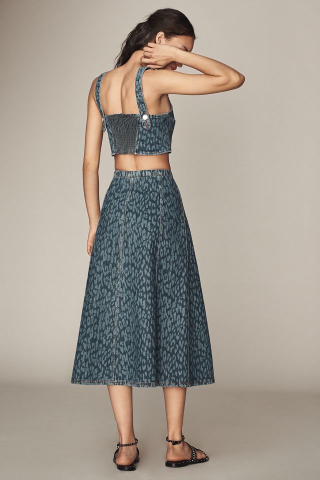 Baum und Pferdgarten Saar Leopard Denim Midi Skirt #2