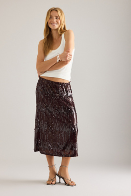 【BAON】Garden Glossy String Banding Midi Skirt BAON】Garden Glossy String Banding Midi Skirt BCBG New York